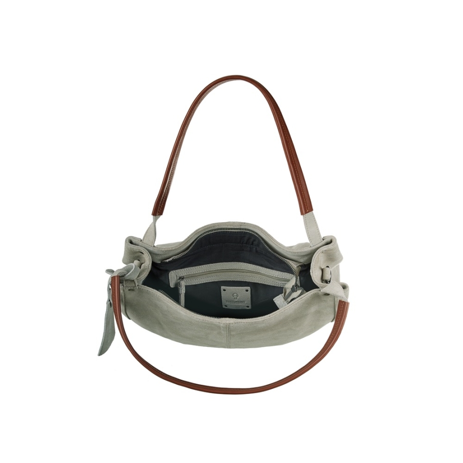 BULL&HUNT Shopper Bag Stone – eleganter Shopper aus Echtleder mit Schulterriemen